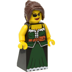 LEGO Pirates Chess Set Queen with Dark Green Dress Minifigure