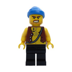 LEGO Pirates Chess Set Pirate with Anchor Tattoo and Blue Bandana Minifigure