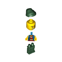 LEGO Tic Tac Toe Pirate with Blue Vest Minifigure