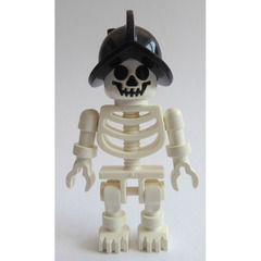 LEGO Skeleton with Standard Skull and Conquistador Helmet Minifigure