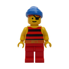 LEGO Red Beard Runner with Red and Black Stripes Shirt Minifigure