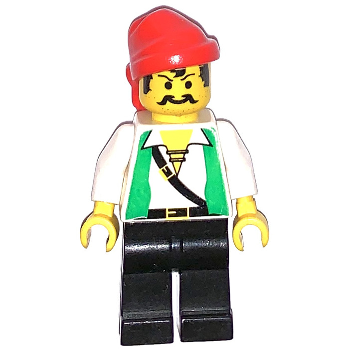 LEGO Shipwreck Island Pirate with Green Vest Minifigure