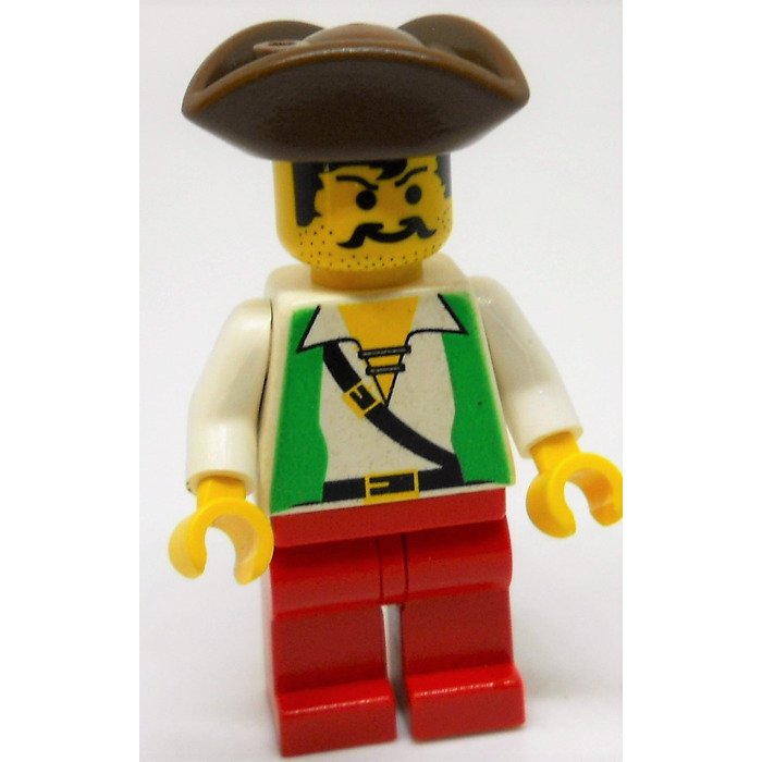 LEGO Cross Bone Clipper Buccaneer with Green vest Minifigure