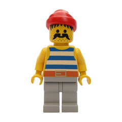 LEGO Pirate with Large Moustache and Gray Legs Minifigure