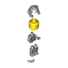 LEGO Power Miner Doc with Gray Suit and Silver Helmet Minifigure