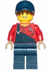 LEGO Mechanic with Dark Blue Overalls Minifigure