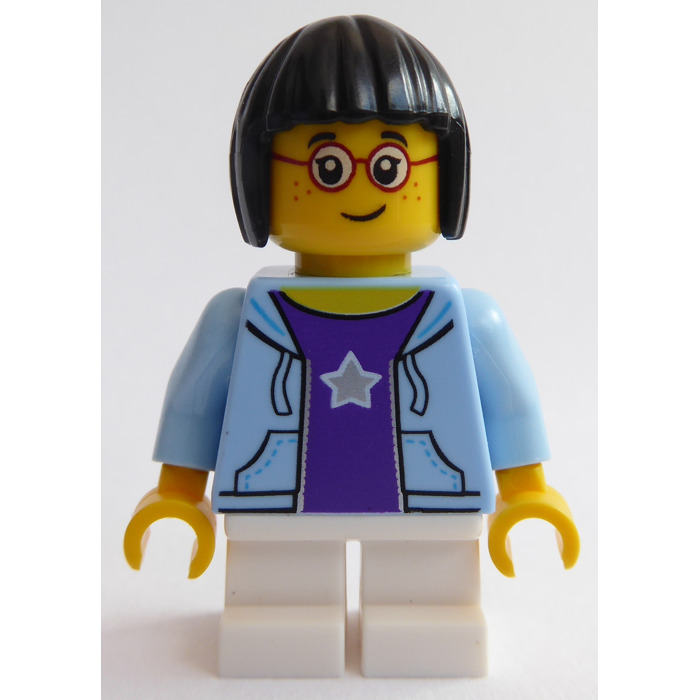 LEGO Girl in Bright Light Blue Jacket Minifigure