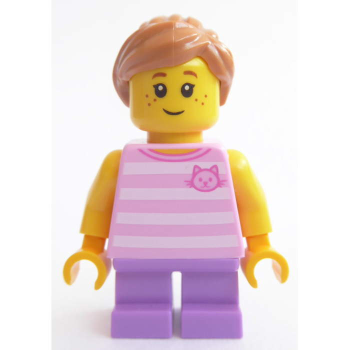 LEGO Girl with Pink Striped Shirt Minifigure