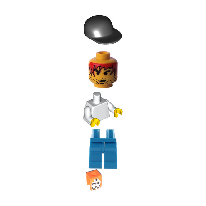 LEGO TV Press, Black Cap Minifigure