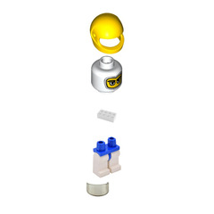 LEGO Williams F1 Team Race with Torso Sticker Minifigure