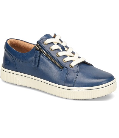 Kenneth Cole - Womens Paloma Leather Zip Lace-Up Sneakers