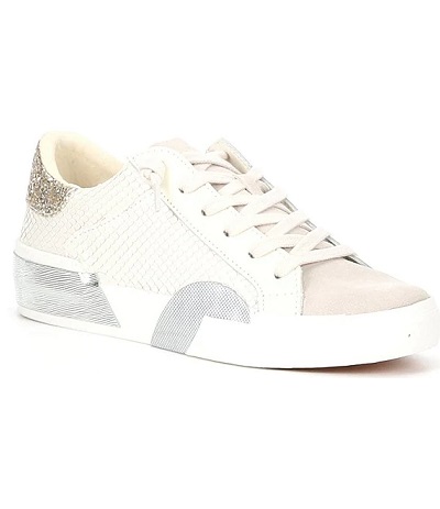Kenneth Cole - Zina Embossed Leather Metallic Accent Sneakers