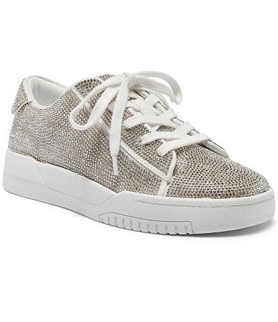 Kenneth Cole - Silesta Rhinestone Lace-Up Sneakers
