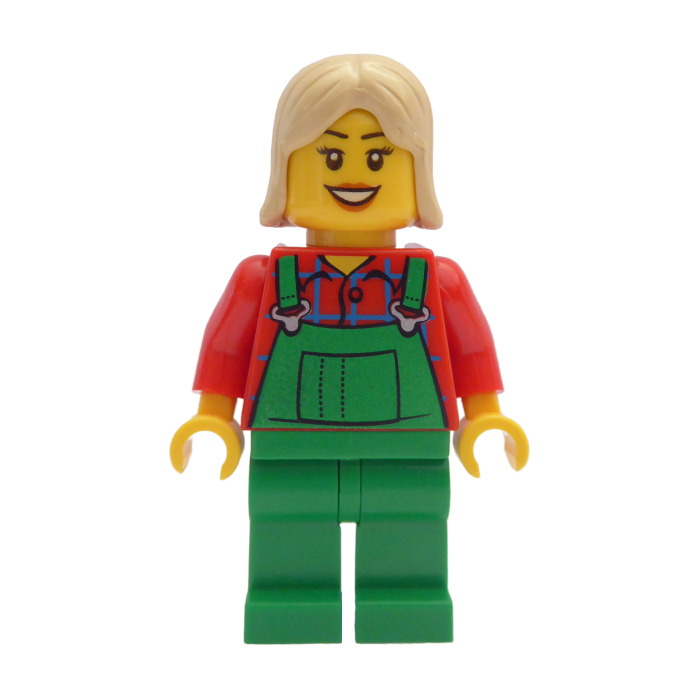 LEGO Female Farmer Green Overall Minifigure