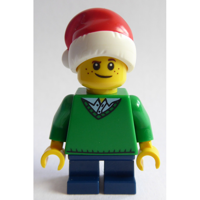 LEGO Boy with Santa Hat Minifigure