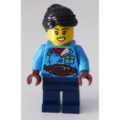 LEGO Woman with Dark Azure Jacket Minifigure