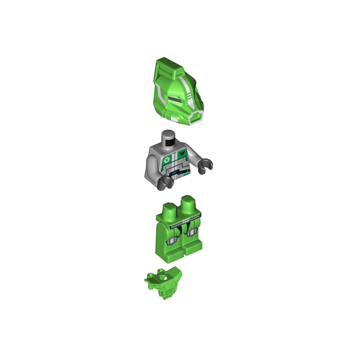 LEGO Bright Green Robot Sidekick with Armor Minifigure