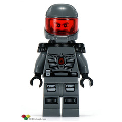 LEGO Space Police 3, Officer with Airtanks and Black Epaulettes Minifigure
