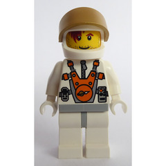 LEGO Mars Mission Astronaut with Helmet and Hair Over Eye Minifigure