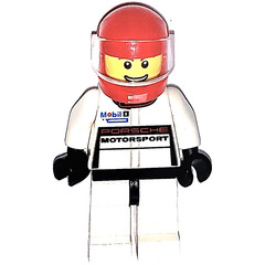 LEGO White Porsche Driver Minifigure