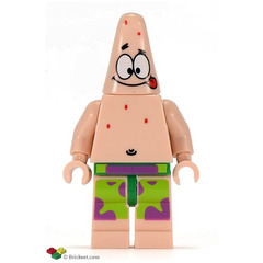 LEGO Patrick with Tongue Hanging out Minifigure