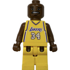 LEGO Shaquille O'Neal, Los Angeles Lakers Minifigure Home Uniform #34