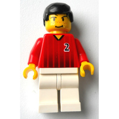 LEGO Red and White Football Player with 