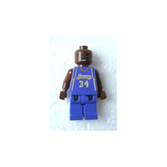 LEGO NBA Shaquille O'Neal, Los Angeles Lakers Minifigure #34 Road Uniform