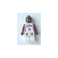 LEGO NBA Vince Carter, Toronto Raptors Minifigure #15 Home Uniform