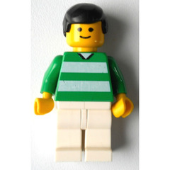 LEGO White and Green Team Player with Number 7 on Back Minifigure