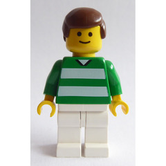 LEGO White and Green Team Player with Number 10 on Back Minifigure