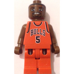 LEGO NBA player, Jalen Rose, Chicago Bulls Minifigure Road Uniform #5