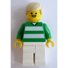 LEGO White and Green Team Player with Number 9 on Back Minifigure