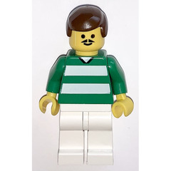 LEGO White and Green Team Player with Number 4 on Back Minifigure