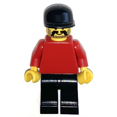 LEGO Sports - Red Torso, Black Cap, Beard Minifigure