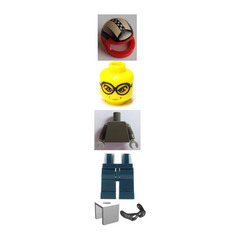LEGO Snowboarder with Dark Gray Shirt Minifigure