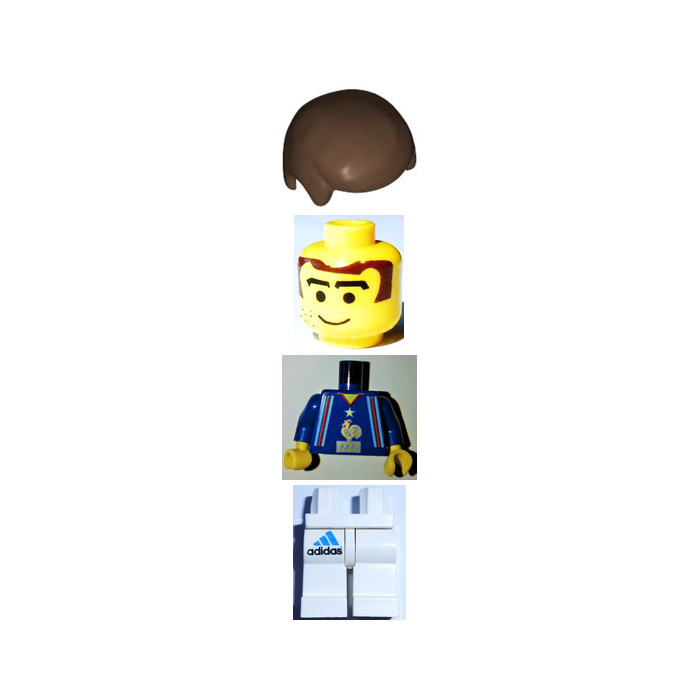 LEGO Football Player French Team with Stubble Minifigure