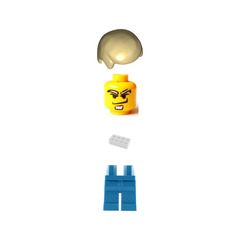 LEGO Red and Blue Team Player with Number 5 on Front Minifigure