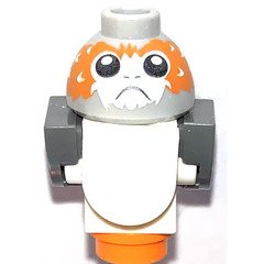 LEGO Porg with White Body, Dark Gray Tail and Wings Minifigure