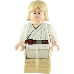 LEGO Luke Skywalker, Tatooine, with White Robe, Brown Belt and Leggings Minifigure