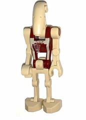 LEGO Battle Droid with Red Torso and One Straight Arm Minifigure with Dotted Insignia