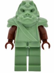 LEGO Gamorrean Guard Minifigure with sand green hips, reddish brown arms