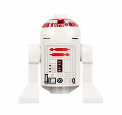 LEGO R5-D4 Minifigure with Short Red Stripes on Dome