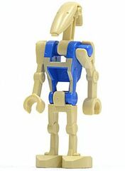 LEGO Pilot Battle Droid with Blue Torso and Straight Arm Minifigure