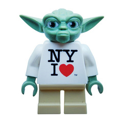 LEGO Yoda with NY I Love Torso and White Hair Minifigure
