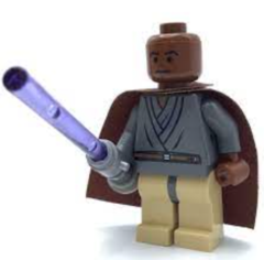 LEGO Mace Windu Minifigure with Light-Up Lightsaber