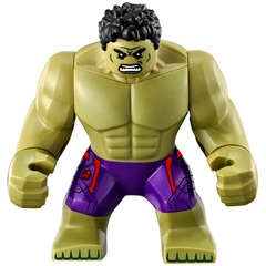 LEGO Hulk - Dark purple pants with dark red pattern Minifigure