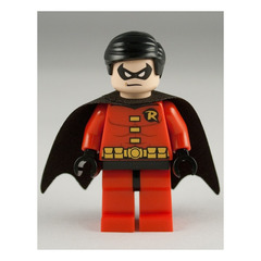LEGO Robin with Red Suit and Black Cape Minifigure