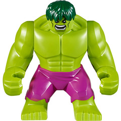 LEGO The Hulk, Lime Green with Shaggy Hair Minifigure