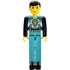 LEGO Technic Figure with Silver Plate and Hoses Technic Figure